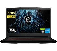 MSI Computer portatile da gioco FHD 144Hz da 15,6", processore Intel Core i5-11400H, NVIDIA GeForce RTX 3050, 16 GB DDR4 RAM, SSD PCIe da 512 GB, WiFi, webcam, tastiera retroilluminata, Windows 11
