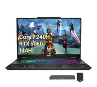 msi Cyborg - Computer portatile da gioco FHD IPS da 15,6", 144 Hz, Intel Core 7-240H, 32 GB di RAM, 2 TB di memoria (SSD da 1 TB+set docking station da 1 TB), NVIDIA GeForce RTX 5060, tastiera