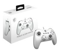 MSI Force GC200 White - Controller Gamepad per PC cablato, trigger effetto hall, bastoncini analogici avanzati, motori a doppia vibrazione, USB 3.0 - cablati