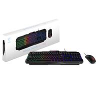 MSI Forge GK100 Combo - Set tastiera e mouse RGB da gioco, 19 tasti, anti-ghosting, sensore ottico 6400 DPI