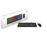 MSI Forge GK320 Combo RED US - Set tastiera e mouse RGB da gioco, anti-ghosting a 26 tasti, sensore ottico 12800 DPI