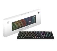 MSI Forge GK320 FR Tastiera Gaming Meccanica - AZERTY, Switches Red (Lineari) intercambiabili, coperchio magnetico, tasti ergonomici, LED RGB, USB 2.0 - Full Size