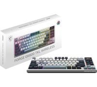MSI Forge GK600 TKL Wireless Sky - INTERRUTTORI LINEARI Meccanici - Tasti PBT Sublimati con Colore, Base Antiscivolo, LED RGB, USB 2.0, Bluetooth, 2.4 GHz - Tenkeyless
