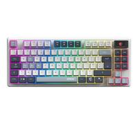 MSI FORGE GK600 TKL WIRELESS SKY, QWERTY, layout UK - INTERRUTTORI LINEARI MECCANICI - Tasti PBT sublimati con tintura, base antiscivolo, LED RGB, USB 2.0, Bluetooth, 2,4 GHz - Tenkeyless