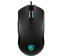 MSI Forge GM320 - Mouse da gioco, 12800 DPI, microinterruttore 20 M+ clic, sensore ottico, design ergonomico ambibitestro della mano, luce RGB
