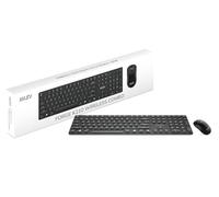 MSI Forge K210W Combo mouse e tastiera wireless con interruttore a forbice, lungo raggio 2,4 GHz wireless, alimentazione ricaricabile, tasti di scelta rapida per controllo rapido, sensore ottico, 1600