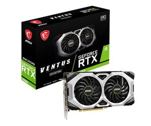 msi GeForce RTX 2060 VENTUS GP OC Scheda Video Gaming, 6GB DDR6, 1710MHz, 14Gbps, 192 bit, 3x DP, 1x HDMI 2.0b, alimentazione 8 pin