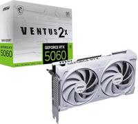 msi NVIDIA GeForce RTX 5060 8G Ventus 2X OC White Scheda Grafica Gaming - GDDR7 128 bit, frequenza boost fino a 2535 MHz, PCIe Gen 5, DLSS 4, 3x DP 2.1, 1x HDMI 2.1, compatibile con case SFF