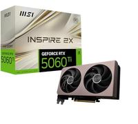 MSI GeForce RTX 5060 Ti 16G INSPIRE 2X OC Scheda Video - Memoria 16GB (GDDR7), Interfaccia PCI Express Gen 5 x16, Core CUDA 4608 unità, Risoluzione Max. (7680 x 4320) - Zero Frozr, Doppia ventola
