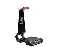 MSI Immerse HS01 COMBO - Supporto per cuffie da gaming con caricatore wireless (certificazione QI), gestione intelligente dei cavi, design solido in metallo, base antiscivolo