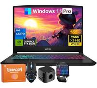 MSI Katana 15HX - Computer portatile da gioco, 15,6", schermo 2560 x 1440, 2,5 K, QHD, Intel Core i7-14650HX, NVIDIA GeForce RTX 5070, 16 GB di RAM DDR5, 1 TB SSD, RGB KB, Copilot AI, Win 11 Pro, con