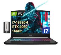 MSI Katana - Computer portatile da gioco FHD 144 Hz, Intel i7-13620H, NVIDIA GeForce RTX 4060 8 GB, 16 GB DDR5, SSD PCIe da 1 TB, tastiera RGB a 4 zone, webcam, Wi-Fi 6, Win 11 Pro, nero, set di