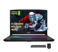msi Katana - Computer portatile da gioco QHD 165 Hz, Intel i7-14650HX, GeForce RTX 5070 8 GB GDDR7, 16 GB DDR5, SSD da 1 TB, tastiera retroilluminata RGB a 4 zone, Wi-Fi 6E, Win 11 Pro, nero, set