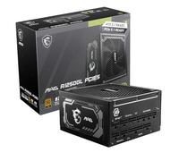 MSI mag 1250GL PCIE 5 Alimentatore da Gioco - ATX 3.1 e PCIE 5.1 Ready - Full Modular - 80 Plus Gold Certified 1250W - Dimensioni compatte - ATX PSU