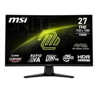 MSI MAG 274CXF Display Gaming curvo FHD da 27" - Lastra Rapid VA 1920 x 1080 1500R, 280 Hz, 0,5 ms, HDR Ready, AMD FreeSync Premium, AI Vision, HDMI 2.0b, DP 1.2a, inclinabile, compatibile con VESA