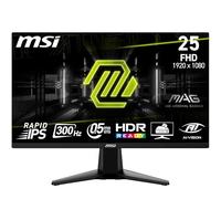 MSI Mag 255XF Monitor FHD Gaming da 24,5", pannello IPS rapido 1920 x 1080, 300 Hz / 0,5 ms (GtG, min) sRGB al 120%, design senza cornice, HDR, DisplayPort 1.4a, HDMI, nero