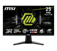 MSI Mag 255XF Monitor FHD Gaming da 24,5", pannello IPS rapido 1920 x 1080, 300 Hz / 0,5 ms (GtG, min) sRGB al 120%, design senza cornice, HDR, DisplayPort 1.4a, HDMI, nero