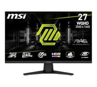 MSI MAG 274QF X24 Monitor Gaming 27" WQHD - 2560x1440 Rapid IPS, 240Hz, 0,5ms, HDR Ready - AMD FreeSync Premium, Eye Care, AI Vision, HDMI 2.0b, DP 1.4a, Supporto Inclinabile, VESA Mount, Nero