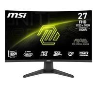 MSI MAG 276CF E20 Display Gaming curvo FHD da 27" - Lastra Rapid VA 1920 x 1080 1500R, 200 Hz, 0,5 ms, HDR Ready, HDMI 2.0b, DP 1.2a, senza bordo, inclinabile, compatibile con VESA, nero
