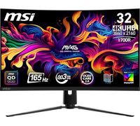 MSI MAG 321CUP QD-OLED 32" 3840 x 2160 (UHD) Monitor per computer, 165Hz, Adaptive-Synch, HDMI, porta DP, montaggio VESA, inclinabile, altoparlante, 0,03 ms, nero