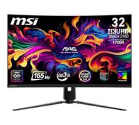 MSI Mag 321CUPDE QD-OLED Schermo da gioco curvo UHD 32" - 1700R, 3840x2160 Quantum Dot OLED, 165Hz/0,03ms, 99% DCI-P3, ΔE≤2, DisplayHDR True Black 400, DP 1. 4A, HDMI 2.1, USB Type-C
