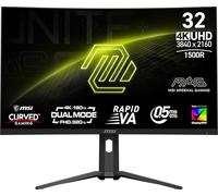 MSI MAG 321CUPDF Monitor da gioco 32" 3840 x 2160 (UHD), 320Hz, Adaptive-Synch, HDMI, DisplayPort, montaggio VESA, inclinabile, regolabile in altezza, altoparlante, 0,5 ms, nero