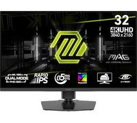 MSI MAG 322URDF E16 32" 3840 x 2160 (UHD) Gaming Monitor, 320Hz, Adaptive Sync, HDMI, DisplayPort, Montaggio VESA, Inclinazione, Altezza Regolabile, Altoparlante, 0.05ms, Nero