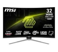 MSI MAG 325CQRXF E2 32" WQHD - Monitor da gioco curvo 1000R 2560 x 1440 Rapid VA, 240 Hz - 05 ms (GtG, Min), sincronizzazione adattiva - DP 14a, HDMI 20b CEC, USB Type-C (DP alt w- 15W PD)
