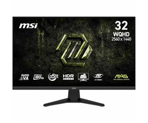 MSI MAG 325QF E18V Display Gaming 32" WQHD - Lastra Rapid VA 2560 x 1440, 180 Hz / 0,5 ms, HDR Ready, Eye Care, HDMI 2.0b, DisplayPort 1.4a, Design senza telaio, inclinabile, compatibile con VESA