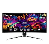 MSI Mag 341CQP QD-OLED 34 Pollici UWQHD Curvo Gaming Monitor - 1800R, 3440 x 1440 Pannello OLED, 175Hz / 0,03ms, 99% DCI-P3, ΔE≤2, DisplayHDR True Black 400, KVM - DP 1.4a, HDMI 2.1, USB Tipo C