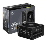 MSI MAG A1000GLS PCIE5 - Alimentatore da gioco compatto completamente modulare, 1000 W, 80+ oro, ATX 3.1 e PCIe 5.1 Ready, cavo nativo bicolore 12V-2x6, a basso rumore, cavo guaina in rilievo, 10 anni