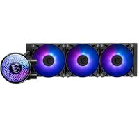 MSI MAG Coreliquid A12 360 - AIO ARGB CPU Liquid Cooler - 360 mm Radiatore - LGA 1700 Ready - Doppio cuscinetto a sfera 120 mm Ventole ARGB PWM x3, Blockhead girevole, LGA 1700/1851, AM5 / AM4, nero