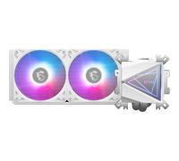 MSI MAG CORELIQUID I240 WHITE AIO CPU Liquid Cooler - Blocco ARGB, Ventole LDB, Water block a doppia camera, Radiatore a flusso separato, Supporto Mystic Light, compatibile con Intel e AMD