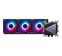 MSI MAG CORELIQUID I360 AIO CPU Liquid Cooler - Piastra fredda in rame allargata, ventole ARGB Blockhead e LDB, blocco acqua a doppia camera, radiatore a flusso diviso, luce mistica supportata -