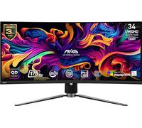 MSI MAG341CQP QD-OLED, 34 monitor da gioco OLED curvo, 3440 x 1440 (UWQHD), tempo di risposta OLED 0,03 ms, 175 Hz, True Black HDR 400, HDMI, porta DP, USB tipo C, inclinazione, altezza