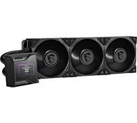MSI MEG CORELIQUID S360 AIO dissipatore CPU a liquido, Display 2.4" IPS, Asetek Pump, 3x ventole Silent Gale P12, tubazione a prova di evaporazione, MSI Center - AMD & Intel Compatibile
