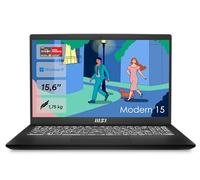 MSI Modern 15 Lifestyle & Business Notebook da 15,6 pollici, display Full HD, processore AMD Ryzen 5 7530U, 16 GB DDR4 RAM, 512 GB SSD, AMD Radeon Graphics, Windows 11 Home, nero, B7M-284