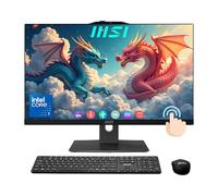 msi Moderno desktop touchscreen All-in-One da 24", CPU Intel Core 7 150U a 10 core (5,4 GHz), display IPS FHD (1920 x 1080), RAM DDR5 da 16 GB, SSD da 512 GB più HDD da 1 TB, KB e mouse wireless HDMI