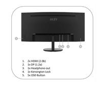 MSI Pro MP341CQ Monitor PC 86,4 cm (34") 3440 x 1440 Pixel UltraWide Quad HD Nero
