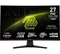 MSI MAG 274CXF Display Gaming curvo FHD da 27" - Lastra Rapid VA 1920 x 1080 1500R, 280 Hz, 0,5 ms, HDR Ready, AMD FreeSync Premium, AI Vision, HDMI 2.0b, DP 1.2a, inclinabile, compatibile con VESA