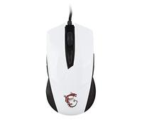 MSI Clutch GM40 Bianco - Mouse gaming ambidestro USB Sensore Ottico Avago PMW3310-5000 DPI, Led Logo Rosso