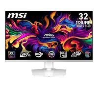 MSI MPG 321URXW QD-OLED 4K UHD Gaming Monitor da 31,5" - Pannello Quantum Dot OLED 3840 x 2160, 240Hz / 0,03ms, 99% DCI-P3, ΔE≤2, DisplayHDR True Black 400, KVM, RGB - DP 1.4a, HDMI 2.1, USB Type-C