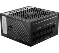 MSI MPG A1000G Alimentatore, Spina EU, 1000W, Certificato 80 Plus Gold, PSU ATX Completamente Modulare, condensatori Giapponesi 105°C, Cavi Neri Piatti