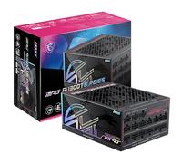 MSI MPG Ai1300TS PCIE5, alimentatore da gioco completamente modulare da 1300 W, 80+ titanio, doppi cavi 12V-2x6, GPU Safeguard+, MOSFET SiC, protezione ventola, ATX 3.1 e PCIe 5.1 pronto, garanzia 12