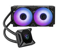 MSI MPG CoreLiquid K240 - Raffreddatore a liquido CPU AIO, schermo LCD da 2,4", radiatore da 240 mm, doppia ventola ARGB PWM da 120 mm