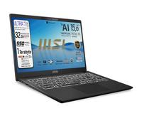 MSI Notebook Modern 15 AI Intel Core Ultra 7 155H 16 Core fino a 4,8GHz, RAM 32Gb DDR5, SSD 1Tb, Monitor IPS 15.6" FHD, Intel Arc Graphics, Tastiera retroilluminata, Windows 11 Home, Preconfigurato