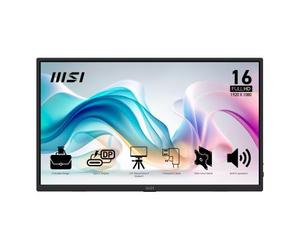 MSI PRO MP165DE E6 TV e monitor portatile Nero 39,6 cm (15.6") LED 1920 x 1080 Pixel
