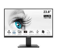 MSI PRO MP2412 - Monitor ergonomico per computer aziendale da 23,8", FHD 1920 x 1080, VA, senza cornice, 100 Hz, 1 ms, compatibile con inclinazione, porta HDMI&DP, VESA, colore: nero