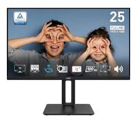 MSI PRO MP251P Monitor FHD 24,5" - IPS (1920 x 1080), 100 Hz, schermo Eye-Friendly, altoparlante integrato, 4 posizioni, HDMI 1.4b, D-Sub (VGA)