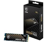 MSI SPATIUM M450 500GB Disco SSD 3600MB/s NVMe PCIe 4.0 M.2 Gen4 3D NAND
